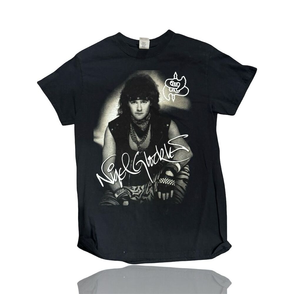 Vintage Nigel Glockler “Saxon” Men's T-Shirt Black Graphic Band Tee: Small